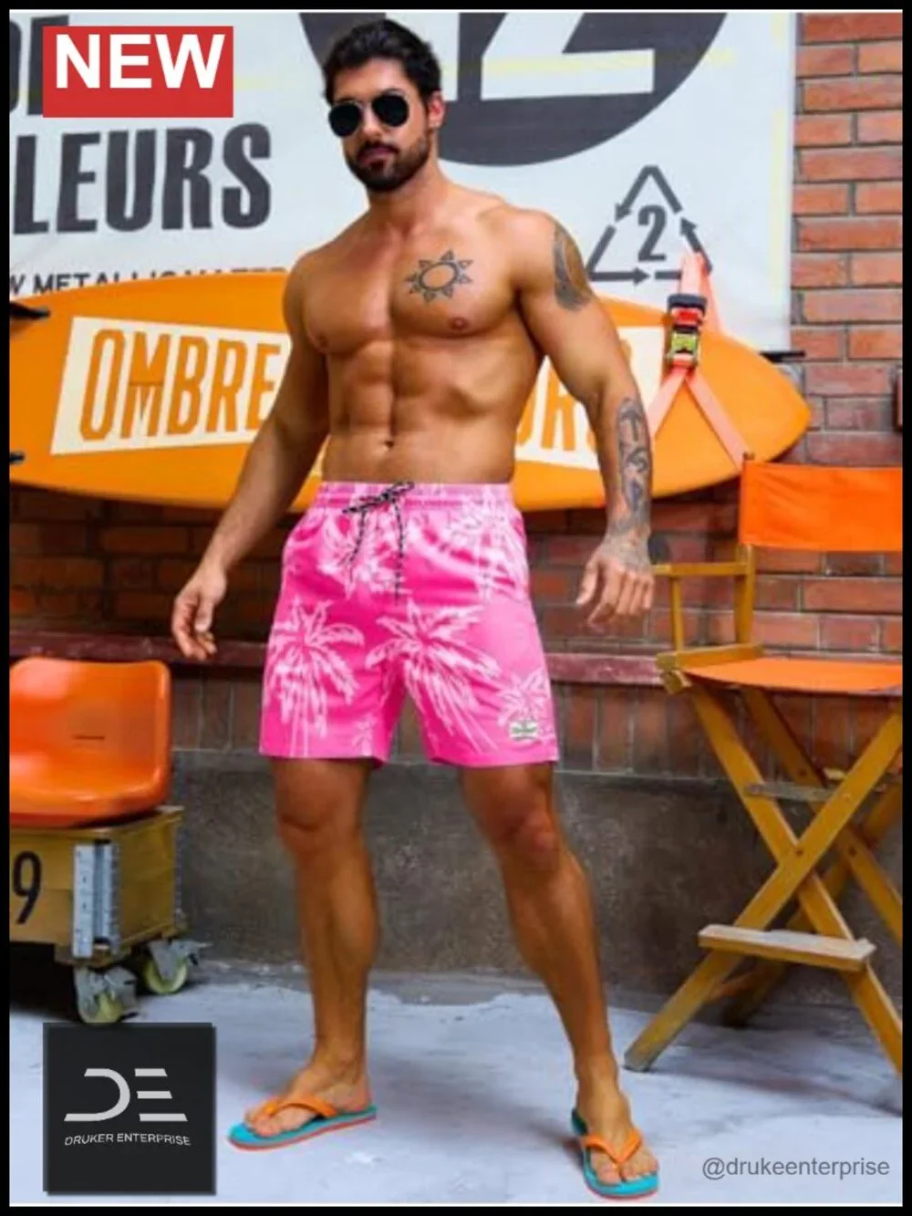 Men's Quick Dry Swim Trunks with Pockets Board Shorts